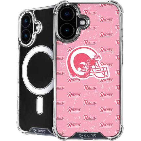 NFL Los Angeles Rams Pink Logo Blast iPhone 16 Plus MagSafe Case