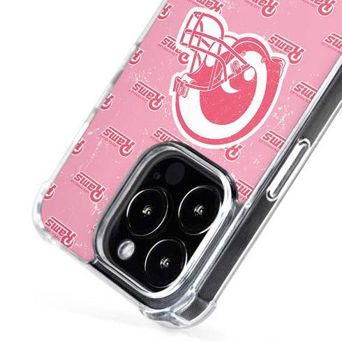 NFL Los Angeles Rams Pink Logo Blast iPhone 16 Pro Max MagSafe Case