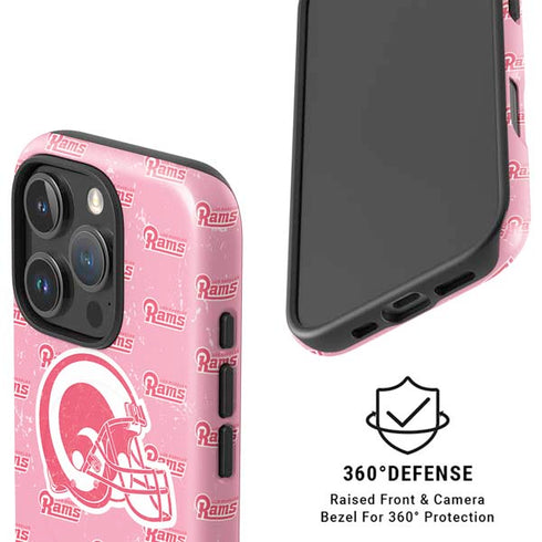 NFL Los Angeles Rams Pink Logo Blast iPhone 16 Pro Max Magsafe Impact Case