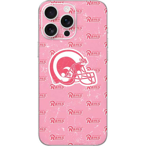 NFL Los Angeles Rams Pink Logo Blast iPhone 16 Pro Max Skin