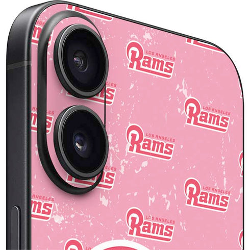 NFL Los Angeles Rams Pink Logo Blast iPhone 16 Skin