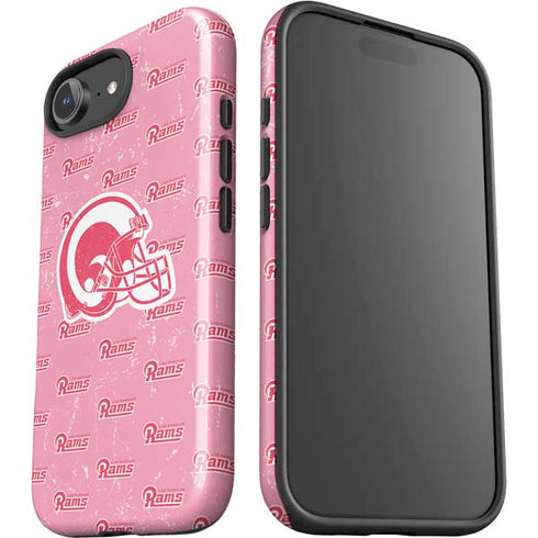 NFL Los Angeles Rams Pink Logo Blast iPhone 16e Impact Case