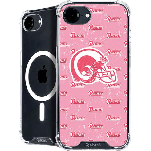 NFL Los Angeles Rams Pink Logo Blast iPhone 16e MagSafe Case