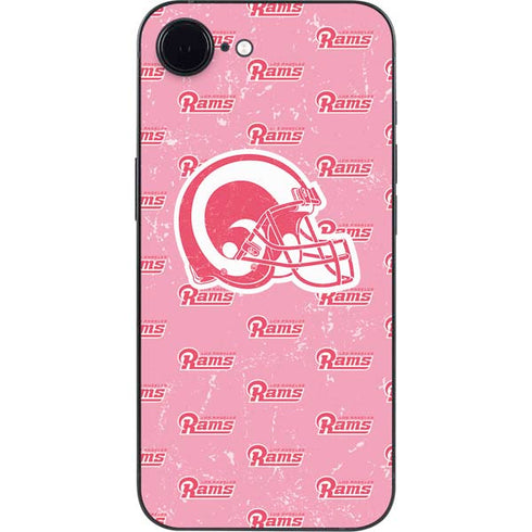 NFL Los Angeles Rams Pink Logo Blast iPhone 16e Skin