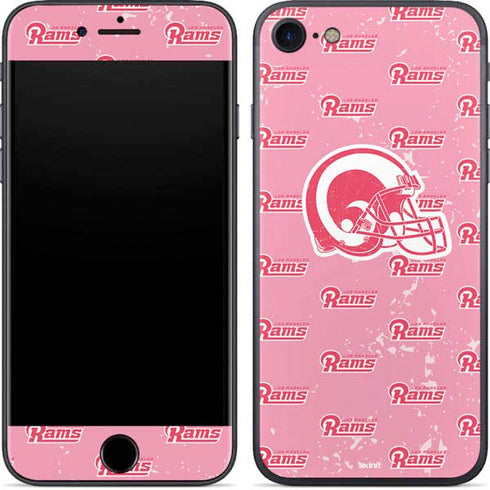 NFL Los Angeles Rams Pink Logo Blast iPhone 8 Skin