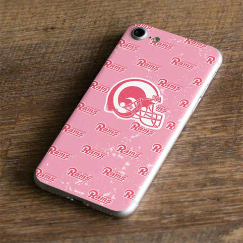 NFL Los Angeles Rams Pink Logo Blast iPhone 8 Skin