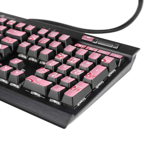 NFL Los Angeles Rams Pink Logo Blast K95 RGB PLATINUM Mechanical Gaming Keyboard Skin