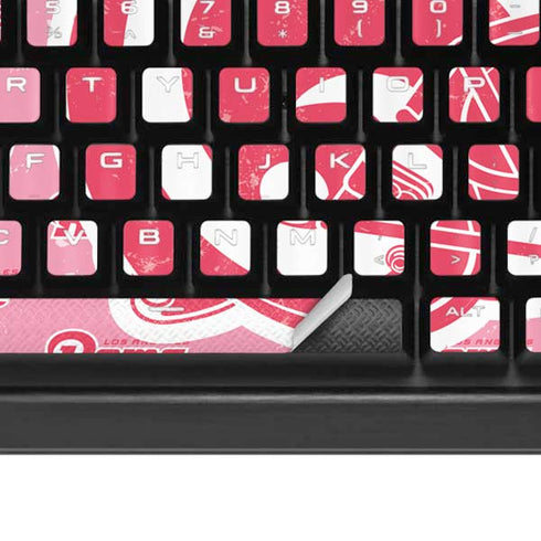 NFL Los Angeles Rams Pink Logo Blast K95 RGB PLATINUM Mechanical Gaming Keyboard Skin