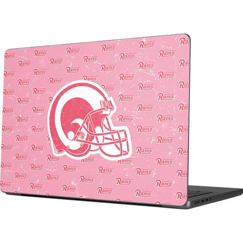 NFL Los Angeles Rams Pink Logo Blast Apple MacBook Pro 14-inch Skin