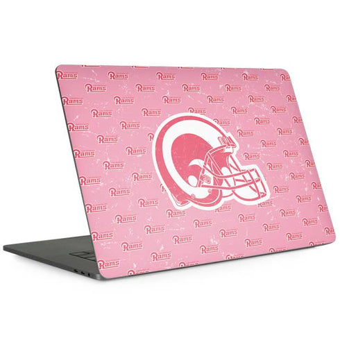 NFL Los Angeles Rams Pink Logo Blast MacBook Skins