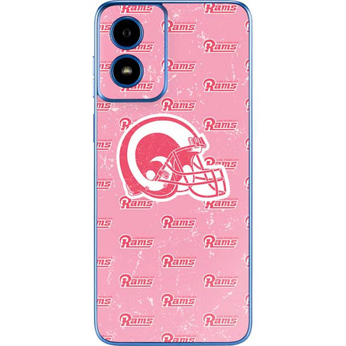 NFL Los Angeles Rams Pink Logo Blast Moto G Play 4G (2024) Skin