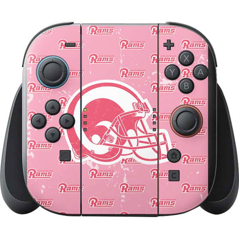 NFL Los Angeles Rams Pink Logo Blast Nintendo Switch 2 (2025) with Joy-Con Skin