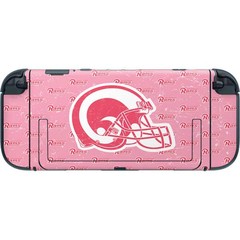 NFL Los Angeles Rams Pink Logo Blast Nintendo Switch 2 (2025) with Joy-Con Skin