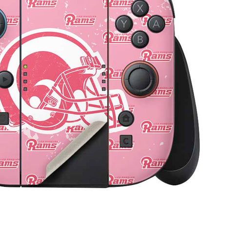 NFL Los Angeles Rams Pink Logo Blast Nintendo Switch 2 (2025) Joy-Con Controller Skin