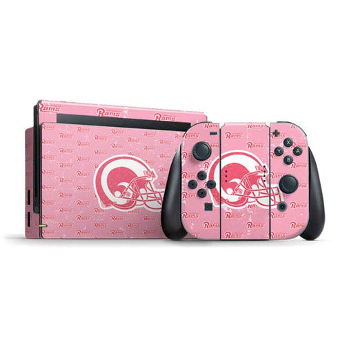 NFL Los Angeles Rams Pink Logo Blast Nintendo Skins