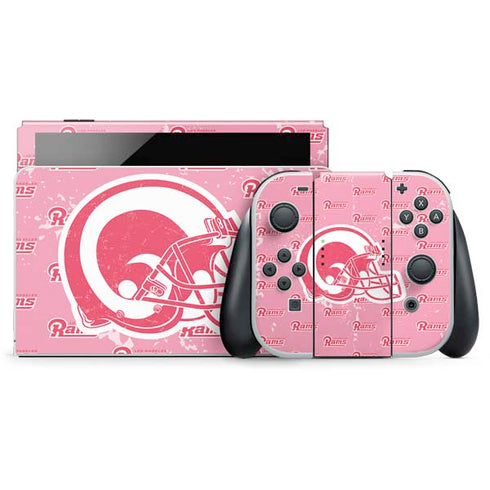 NFL Los Angeles Rams Pink Logo Blast Nintendo Skins