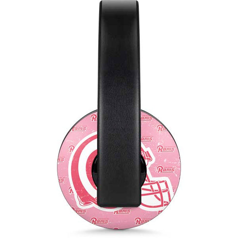 NFL Los Angeles Rams Pink Logo Blast PlayStation 4 Gold Wireless Headset Skin