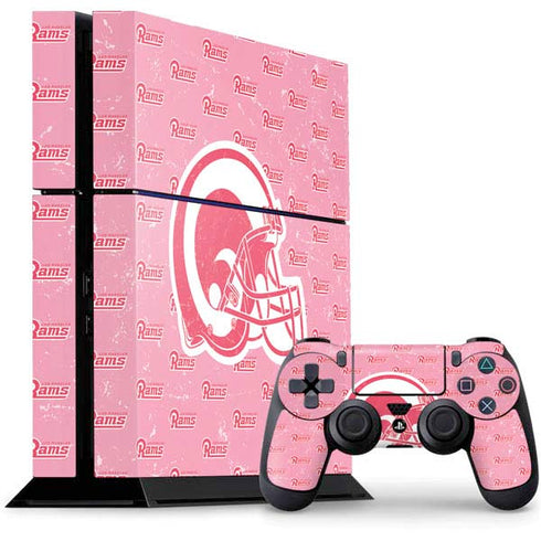 NFL Los Angeles Rams Pink Logo Blast PlayStation PS4 Skins