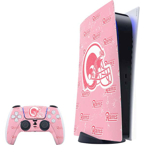 NFL Los Angeles Rams Pink Logo Blast PlayStation PS5 Skins