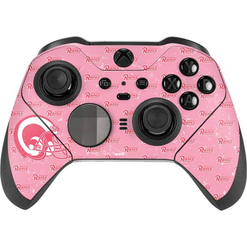 NFL Los Angeles Rams Pink Logo Blast Xbox Elite Wireless Controller Series 2 Skin