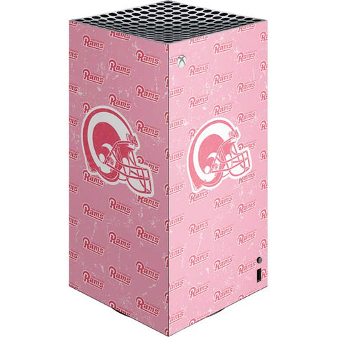 NFL Los Angeles Rams Pink Logo Blast XBox Series X Digital Edition Console Skin