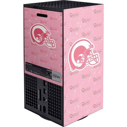 NFL Los Angeles Rams Pink Logo Blast XBox Series X Digital Edition Console Skin