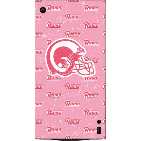 NFL Los Angeles Rams Pink Logo Blast XBox Series X Digital Edition Console Skin