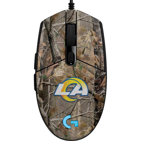 NFL Los Angeles Rams Realtree AP Camo G203 Prodigy RGB Wired Gaming Mouse Skin