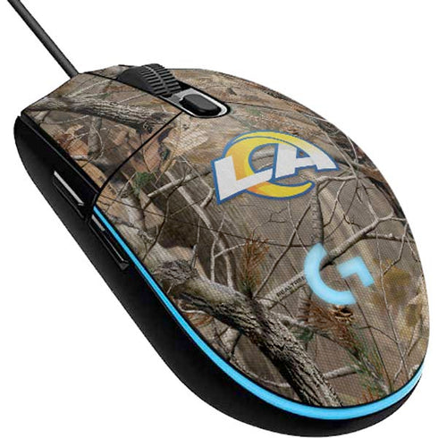 NFL Los Angeles Rams Realtree AP Camo G203 Prodigy RGB Wired Gaming Mouse Skin