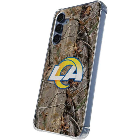 NFL Los Angeles Rams Realtree AP Camo Galaxy A35 5G Clear Case