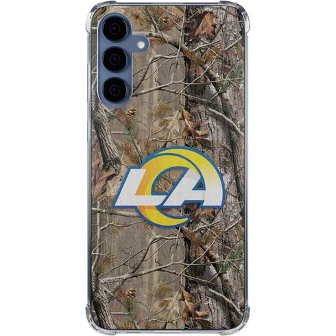 NFL Los Angeles Rams Realtree AP Camo Galaxy A55 5G Clear Case
