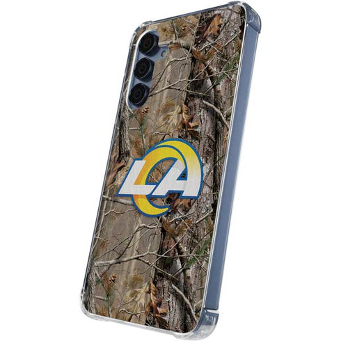 NFL Los Angeles Rams Realtree AP Camo Galaxy A55 5G Clear Case