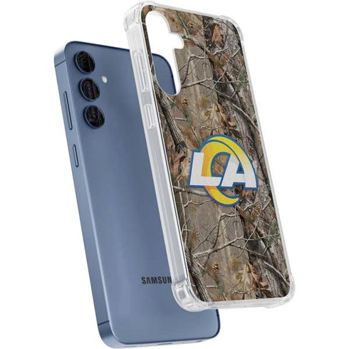 NFL Los Angeles Rams Realtree AP Camo Galaxy A55 5G Clear Case