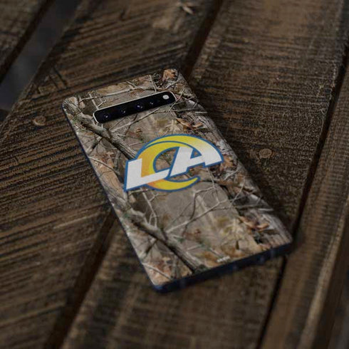 NFL Los Angeles Rams Realtree AP Camo Galaxy S10 Skin