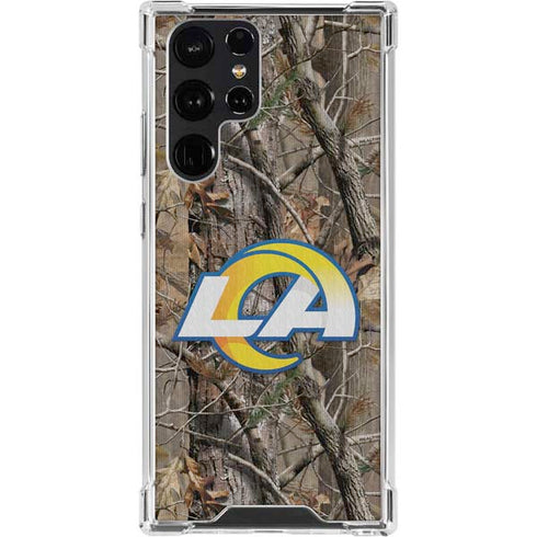 NFL Los Angeles Rams Realtree AP Camo Galaxy S23 Ultra Clear Case