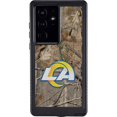 NFL Los Angeles Rams Realtree AP Camo Galaxy S24 Ultra Waterproof Case