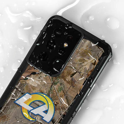 NFL Los Angeles Rams Realtree AP Camo Galaxy S24 Ultra Waterproof Case