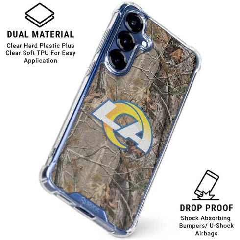 NFL Los Angeles Rams Realtree AP Camo Galaxy S25 Plus Clear Case