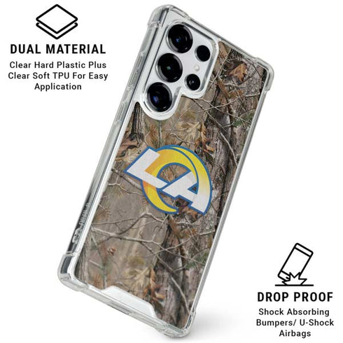 NFL Los Angeles Rams Realtree AP Camo Galaxy S25 Ultra Clear Case