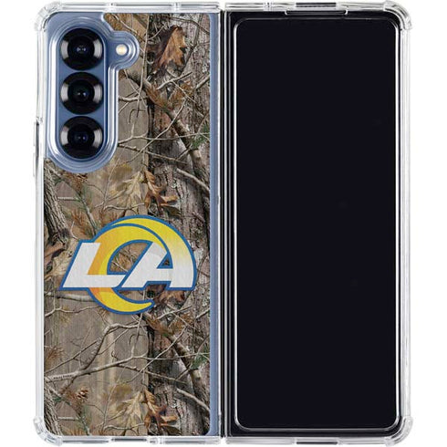 NFL Los Angeles Rams Realtree AP Camo Galaxy Z Fold6 Clear Case