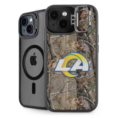 NFL Los Angeles Rams Realtree AP Camo iPhone 15 Kickstand Case