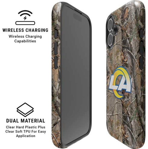 NFL Los Angeles Rams Realtree AP Camo iPhone 16 Magsafe Impact Case