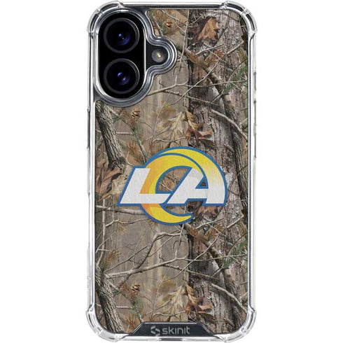 NFL Los Angeles Rams Realtree AP Camo iPhone 16 Plus Clear Case