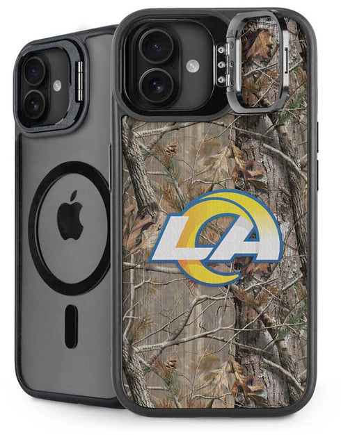NFL Los Angeles Rams Realtree AP Camo iPhone 16 Plus Kickstand Case
