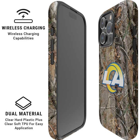 NFL Los Angeles Rams Realtree AP Camo iPhone 16 Pro Magsafe Impact Case