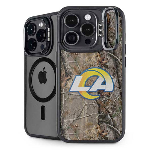 NFL Los Angeles Rams Realtree AP Camo iPhone 16 Pro Max Kickstand Case