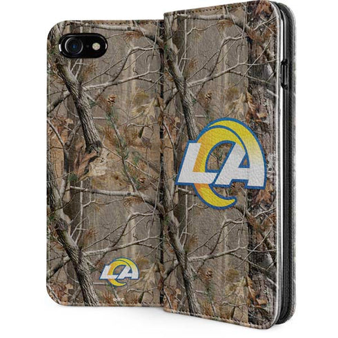 NFL Los Angeles Rams Realtree AP Camo iPhone SE (2nd & 3rd Gen) Folio Case