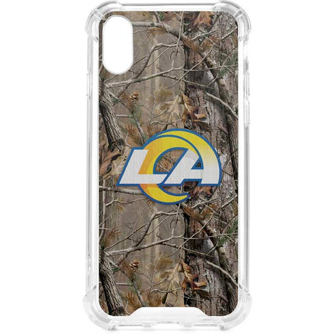 NFL Los Angeles Rams Realtree AP Camo iPhone XS Clear Case