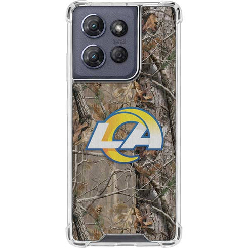 NFL Los Angeles Rams Realtree AP Camo Moto G 5G (2025) Clear Case