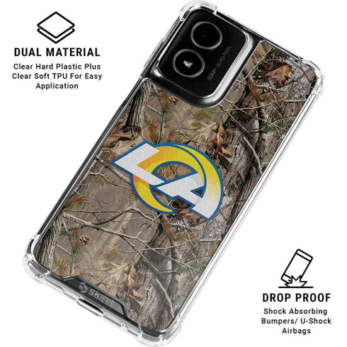 NFL Los Angeles Rams Realtree AP Camo Moto G Power 5G (2024) Clear Case
